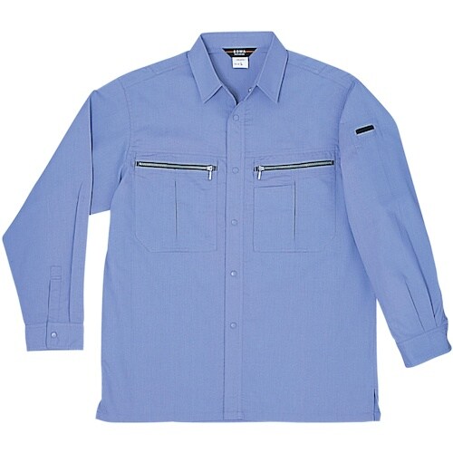 桑和 275 長袖シャツ パープルブルー 3L