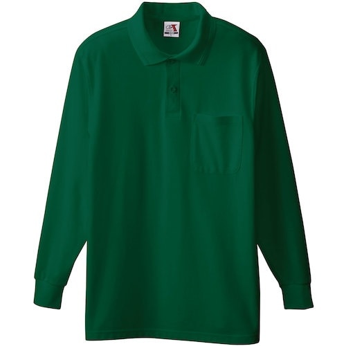 桑和 0020 長袖ポロシャツ(胸ポケット付き)