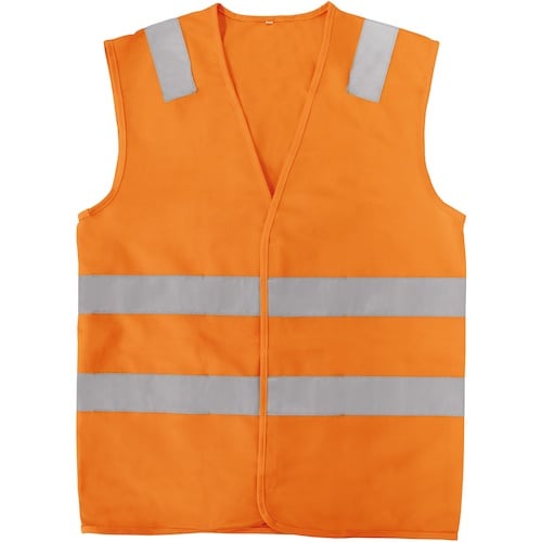 桑和 80001 ポケッタブルベスト 蛍光オレンジ