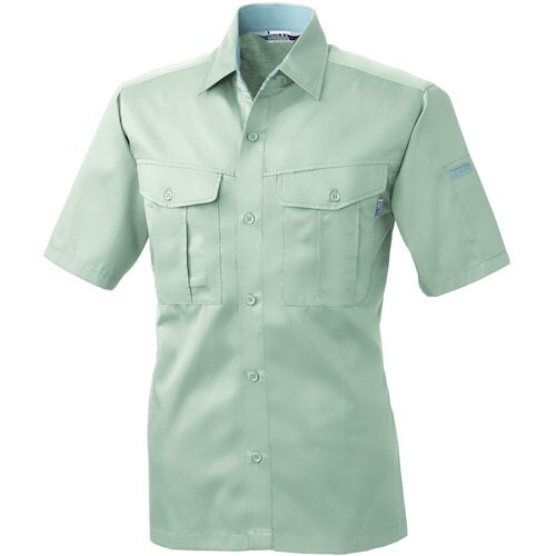 桑和 VA417 半袖シャツ モスグリーン 6L