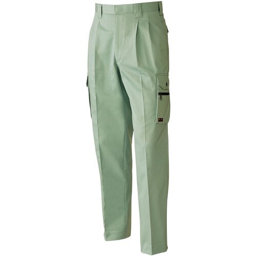 桑和 3448 ツータックカーゴパンツ モスグリー