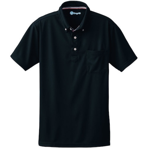 桑和 50391 半袖ボタンダウンポロシャツ(胸ポ