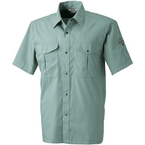 桑和 VA457 半袖シャツ モスグリーン 6L