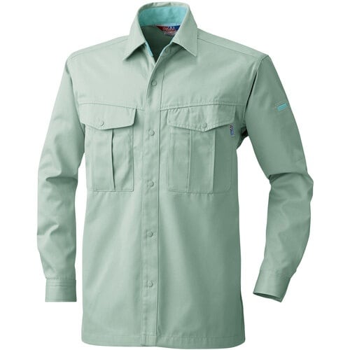 桑和 4115 長袖シャツ モスグリーン 3L