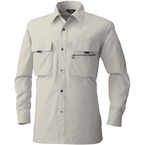 桑和 485 長袖シャツ アイボリー 4L