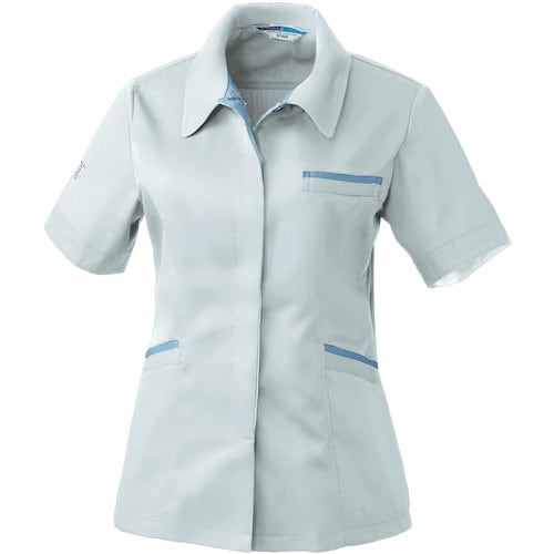 桑和 422 レディース半袖スモック シルバーグレ