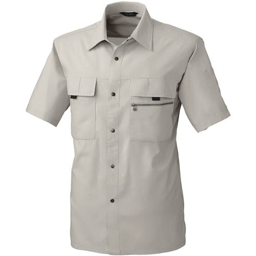 桑和 487 半袖シャツ アイボリー 6L