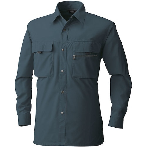 桑和 485 長袖シャツ ナイトネイビー 3L