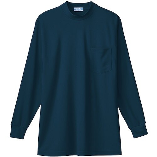 桑和 50128 長袖ローネックTシャツ(胸ポケッ