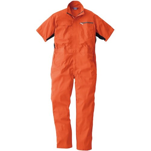 桑和 39017 半袖つなぎ オレンジ LL