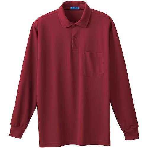 桑和 50120 長袖ポロシャツ(胸ポケット付き)