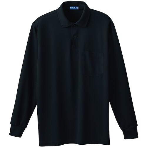 桑和 50120 長袖ポロシャツ(胸ポケット付き)