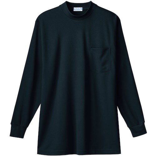 桑和 50128 長袖ローネックTシャツ(胸ポケッ