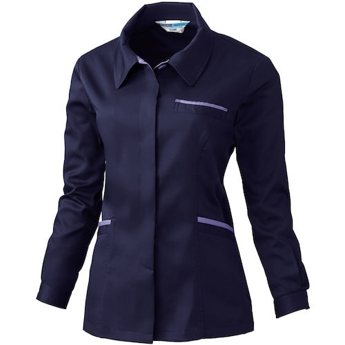 桑和 424 レディース長袖スモック ネイビー 6