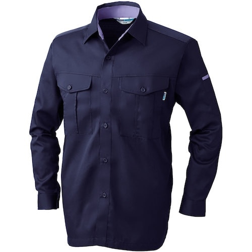 桑和 EC425 長袖シャツ ネイビー 5L