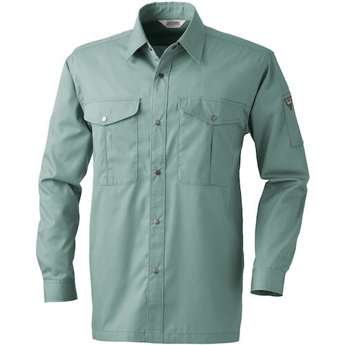 桑和 VA455 長袖シャツ モスグリーン 6L