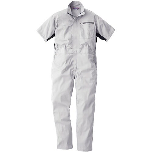 桑和 39017 半袖つなぎ シルバーグレー 3L