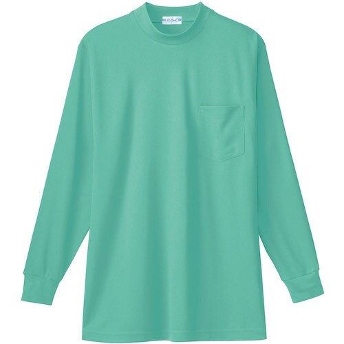 桑和 50128 長袖ローネックTシャツ(胸ポケッ