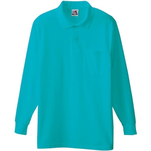 桑和 0020 長袖ポロシャツ(胸ポケット付き)