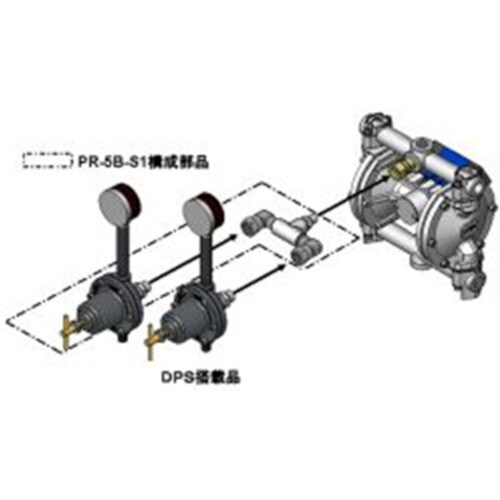アネスト岩田 塗料減圧弁1個追加用2本取キット