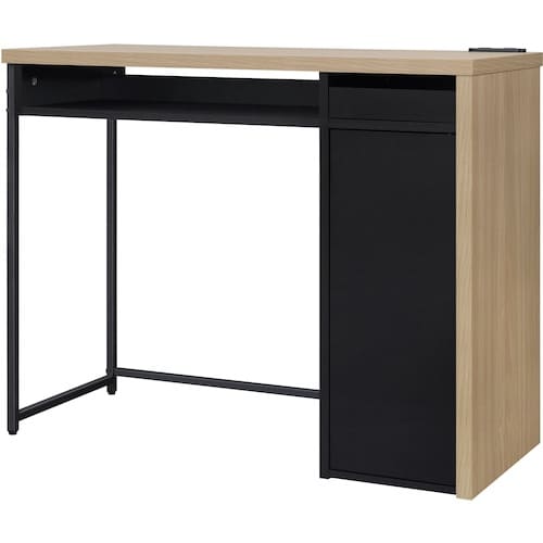 IRIS 297156 収納付きデスク ナチュラル