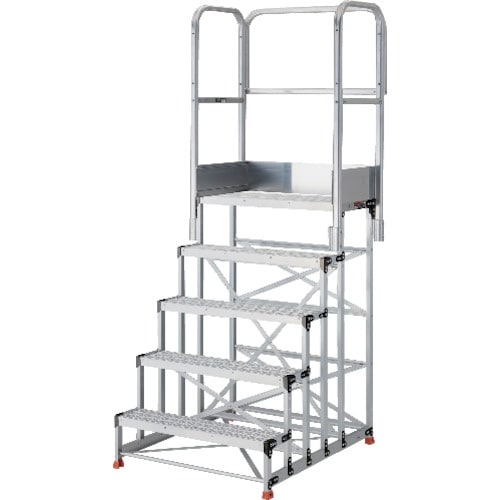 TRUSCO アルミ製作業用踏台 グレーチングタイ