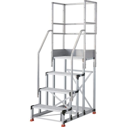 TRUSCO アルミ製作業用踏台 グレーチングタイ