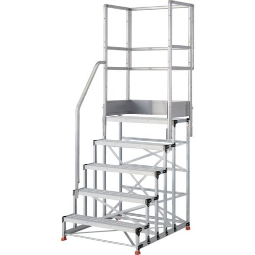 TRUSCO アルミ製作業用踏台 グレーチングタイ