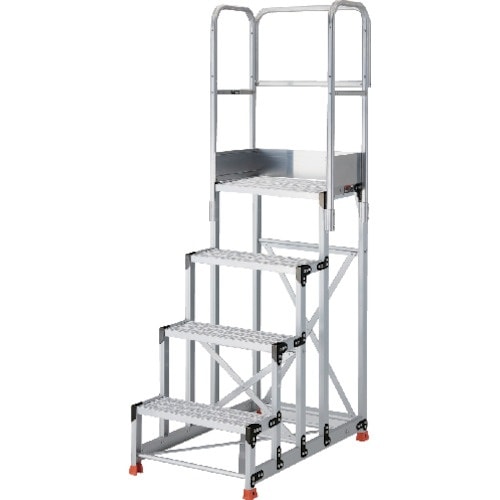 TRUSCO アルミ製作業用踏台 グレーチングタイ