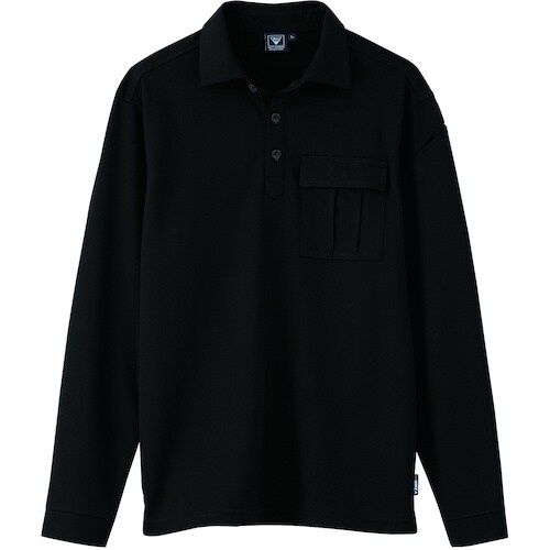 XEBEC 長袖ポロシャツ6041−90−L クロ