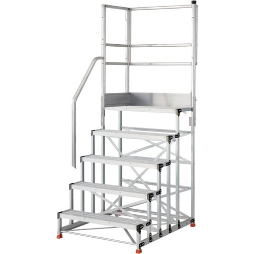 TRUSCO アルミ製作業用踏台 グレーチングタイ