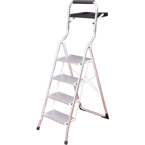 TASSCOM アルミ製トレー付き脚立 4段