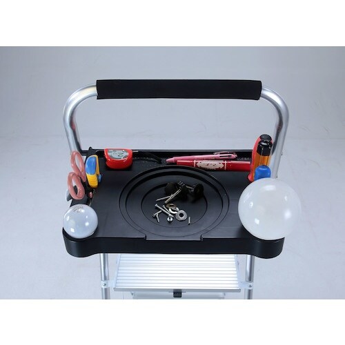 TASSCOM アルミ製トレー付き脚立 5段