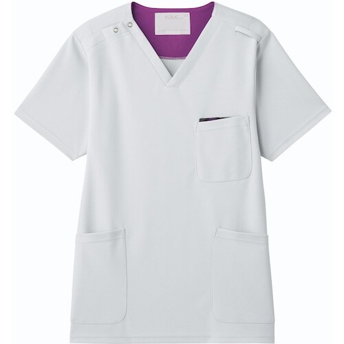 FOLK ニットスクラブ ライトグレー 4L