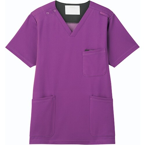 FOLK ニットスクラブ パープル S