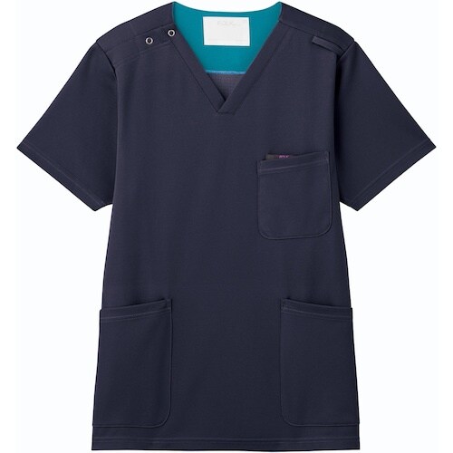 FOLK ニットスクラブ ダークネイビー M