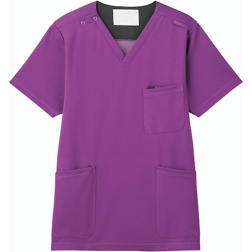 FOLK ニットスクラブ パープル LL