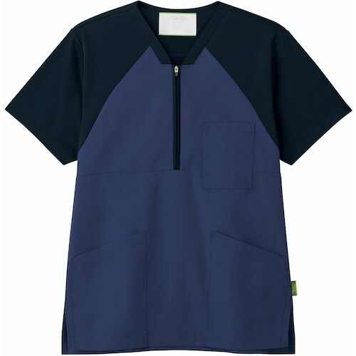 FOLK ジップアップスクラブ ネイビxDネイビ