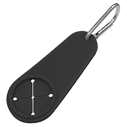 緑十字 カラビナ付きタオルホルダー 黒 本体100