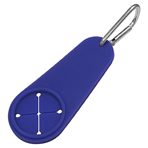 緑十字 カラビナ付きタオルホルダー 青 本体100