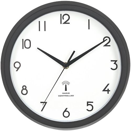 不二貿易 電波掛時計 カペラ 27cm BK(27
