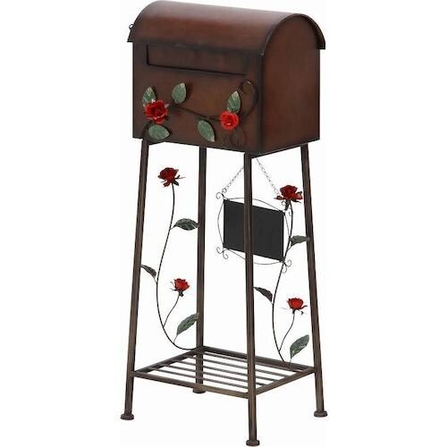 不二貿易 メールボックス ローズ横型 ブラウン
