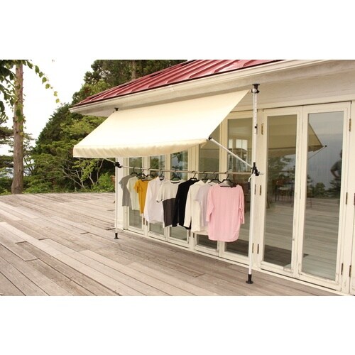 TASSCOM 竿付きオーニング4 2m ベージュ