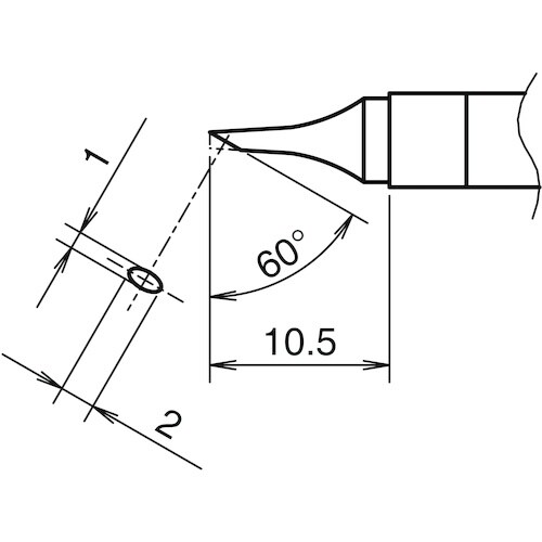 白光 こて先 C型 横1mm 縦2mm