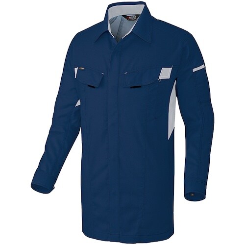 アイトス 綿100%ムービンカット長袖シャツ ネイ