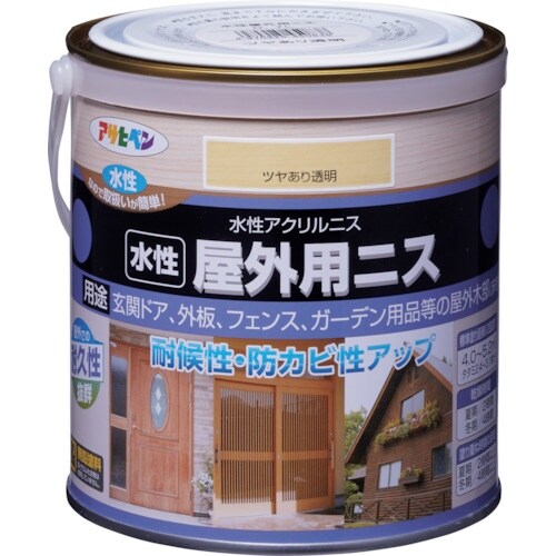 アサヒペン 水性屋外用ニス 0.7L ツヤあり透明