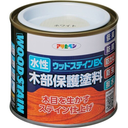 アサヒペン 水性ウッドステインEX 1/5L ホワ