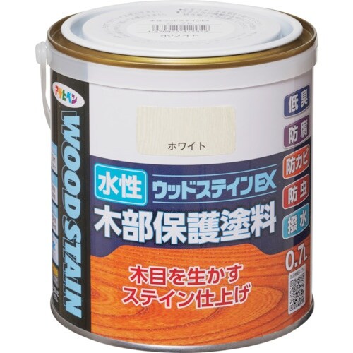 アサヒペン 水性ウッドステインEX 0.7L ホワ