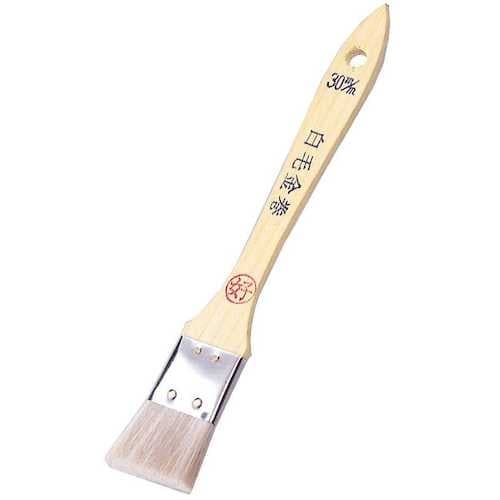 好川産業 白毛 金巻ラック刷毛 (B) 25mm