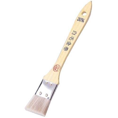 好川産業 白毛 金巻ラック刷毛 (B) 10mm